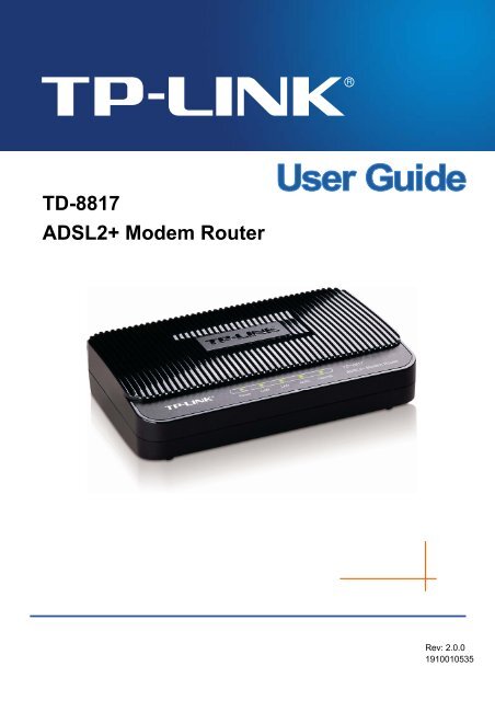 TD-8817 ADSL2+ Modem Router - TP-Link