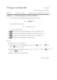 Â¨Ubungen zur Physik III - Theoretische Physik 1 ...