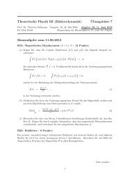 Blatt 7 - Theoretische Physik 1 (Elementarteilchenphysik) / Uni Siegen