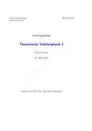 Skript - Theoretische Physik 1 (Elementarteilchenphysik) / Uni ...