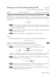 Â¨Ubungen zur Theoretischen Physik FII - Theoretische Physik 1 ...