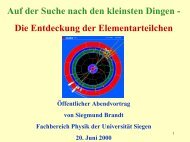 Auf der Suche nach den kleinsten Dingen - Theoretische Physik 1 ...