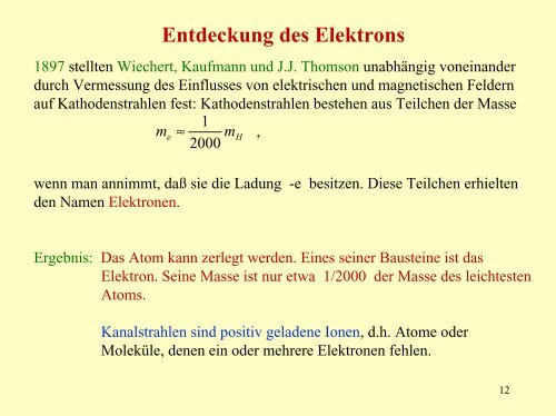 Auf der Suche nach den kleinsten Dingen - Theoretische Physik 1 ...