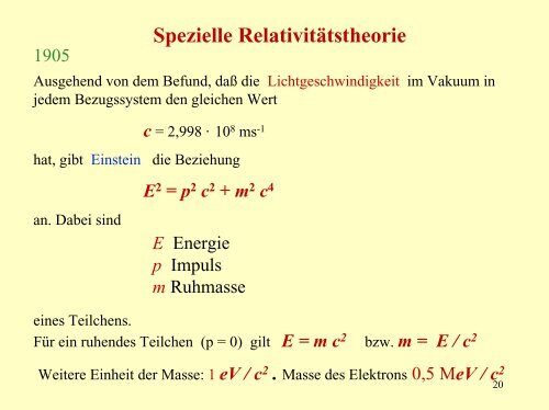 Auf der Suche nach den kleinsten Dingen - Theoretische Physik 1 ...