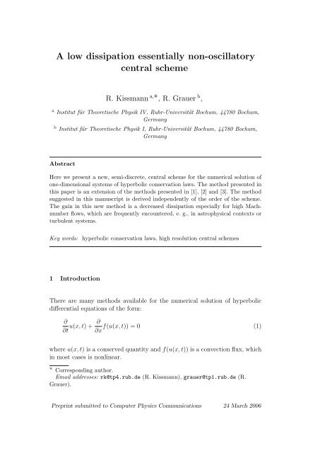 Download (pdf 0.3MB) - Institut fÃ¼r Theoretische Physik I - Ruhr ...