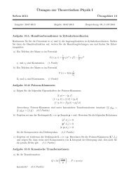 Ãbungsblatt 10 - Theoretische Physik IV