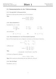 Tutorium 1 - Theoretische Physik IV