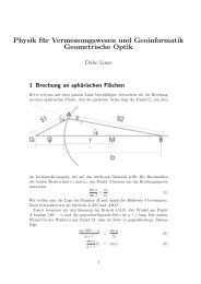 Zusatzskript Dicke Linsen
