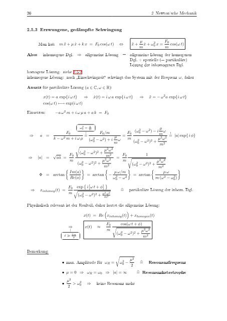 Grundlagen der Mechanik und Elektrodynamik 2011 - Theoretische ...