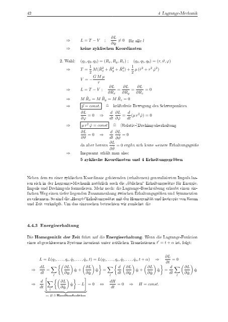 Grundlagen der Mechanik und Elektrodynamik 2011 - Theoretische ...