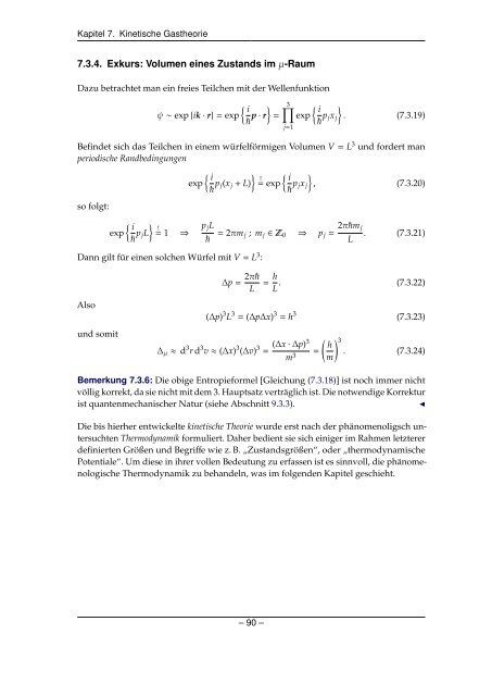 Grundlagen der Quantenmechanik und Statistik - Theoretische ...