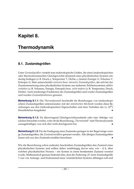 Grundlagen der Quantenmechanik und Statistik - Theoretische ...