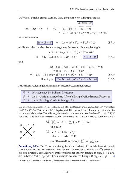 Grundlagen der Quantenmechanik und Statistik - Theoretische ...