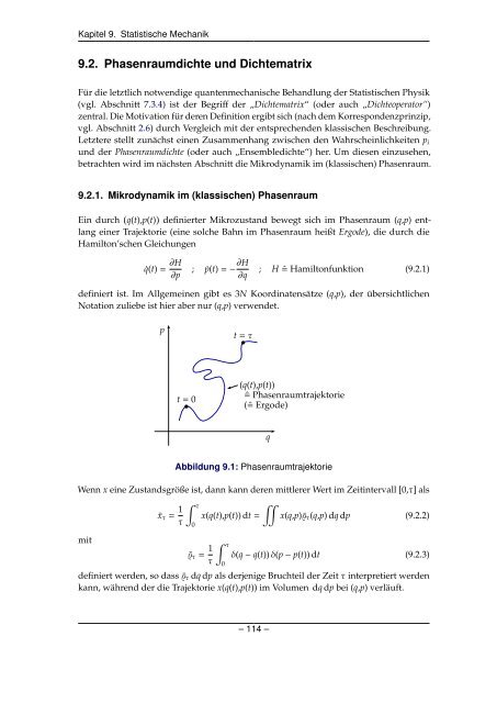 Grundlagen der Quantenmechanik und Statistik - Theoretische ...