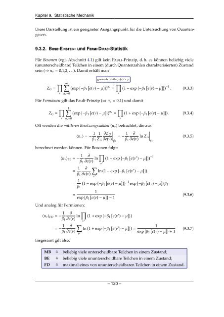 Grundlagen der Quantenmechanik und Statistik - Theoretische ...