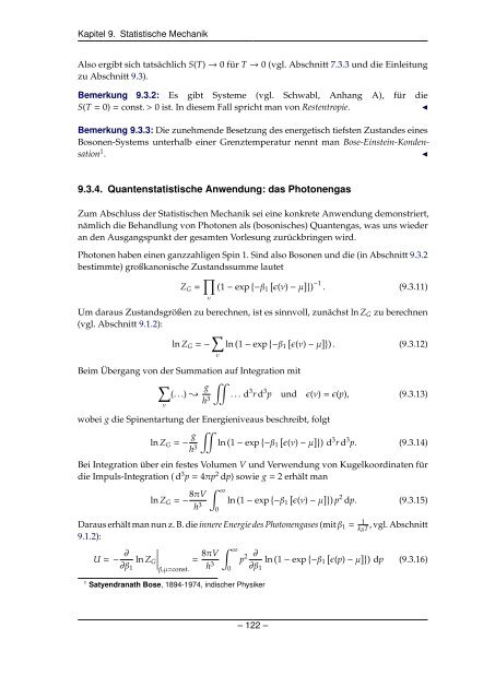 Grundlagen der Quantenmechanik und Statistik - Theoretische ...