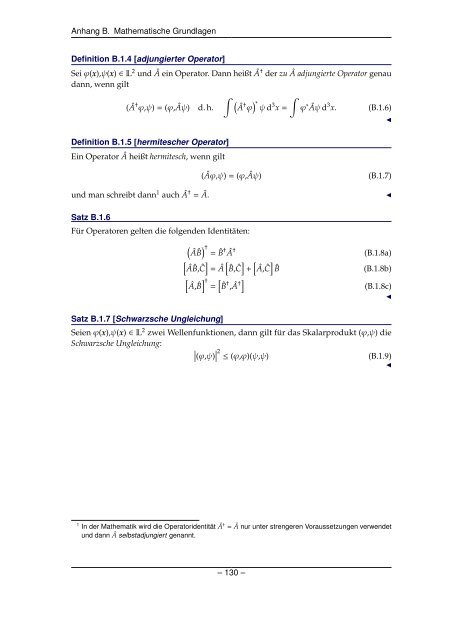 Grundlagen der Quantenmechanik und Statistik - Theoretische ...