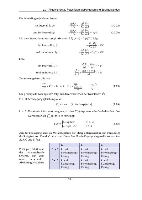 Grundlagen der Quantenmechanik und Statistik - Theoretische ...