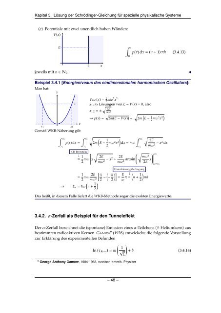 Grundlagen der Quantenmechanik und Statistik - Theoretische ...