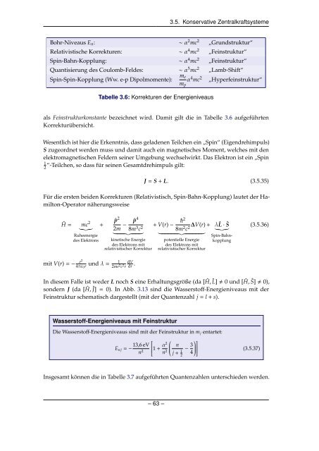 Grundlagen der Quantenmechanik und Statistik - Theoretische ...