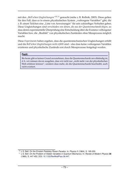 Grundlagen der Quantenmechanik und Statistik - Theoretische ...