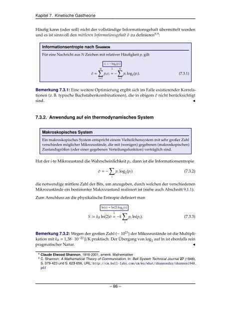 Grundlagen der Quantenmechanik und Statistik - Theoretische ...