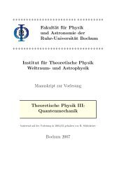 Quantenmechanik - Theoretische Physik IV - Ruhr-UniversitÃ¤t Bochum