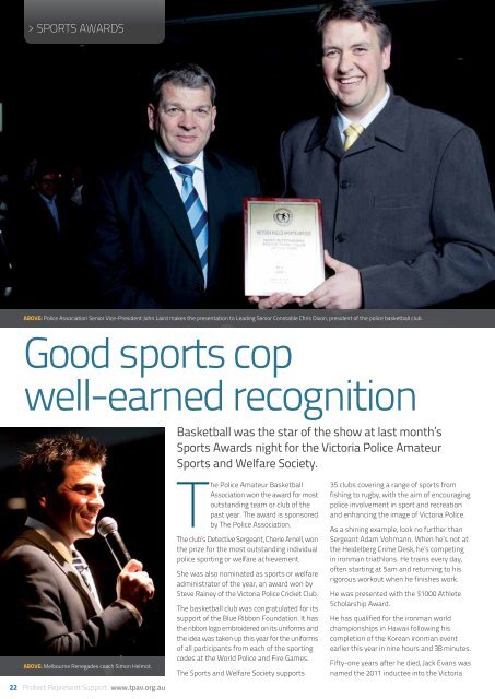 October edition - The Police Association Victoria