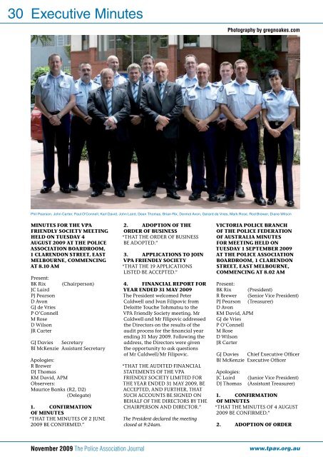 The Police Association Journal november 2009