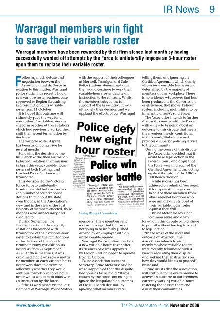 The Police Association Journal november 2009