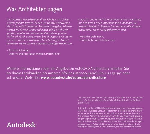 Autocad® Architecture Die 10 wichtigsten Gründe ... - CWSM Gmbh