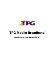 1. Descriptions of the TPG Mobile Broadband Software - TPG Internet