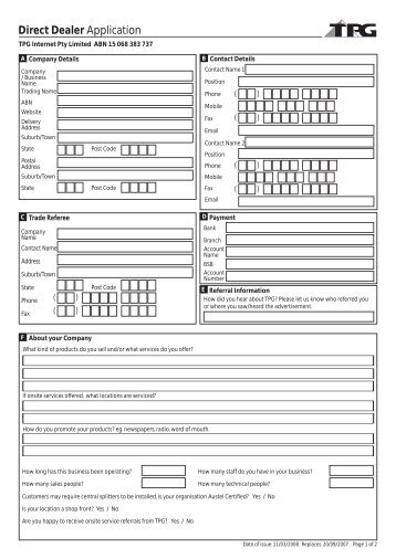 Direct Dealer Application_11Mar08.indd - TPG Internet