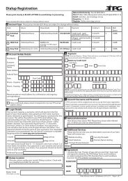 Dialup Registration Form - TPG Internet