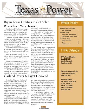 may 2013 issue.pmd - Texas Public Power Association!