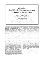 Integrating Total Physical Response Strategy in a Level ... - TPR World