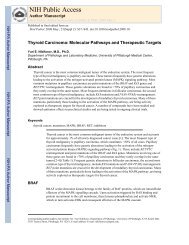 molecular pathways and therapeutic targets. Mod Pathol. 2008 May