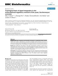 Topological basis of signal integration in the transcriptional ...