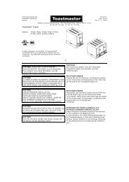 Pop-up-Toaster, Toastmaster, Bedienungsanleitung