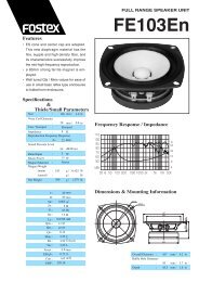 Baffle Hole Diameter - Fostex