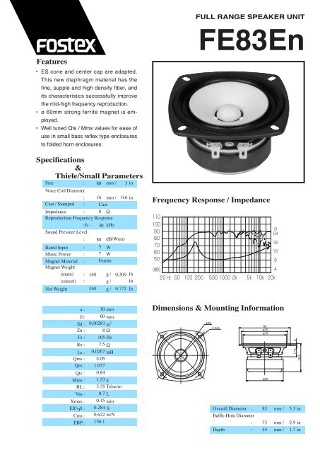 FE83En - Fostex