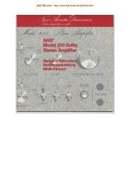 NAD 200 manual - HiFi-Studio
