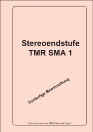 Stereoendstufe TMR SMA 1 - TMR Elektronik GmbH