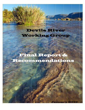 Devils River Working Group - Texas Parks & Wildlife Department