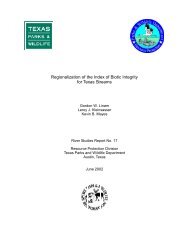 Regionalization of the Index of Biotic Integrity for Texas Streams