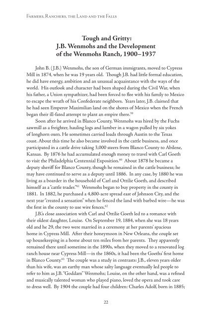 Farmers, Ranchers, the Land and the Falls - Texas Parks & Wildlife ...
