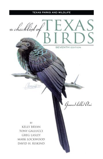 A Checklist of Texas Birds Booklet - Texas Parks and Wildlife ...