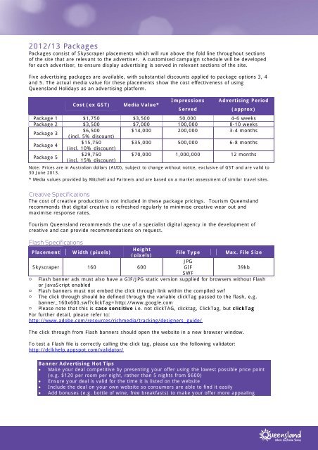 2012 13 Packages Packages