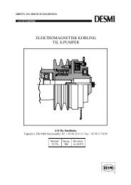 ELEKTROMAGNETISK KOBLING TIL S-PUMPER - Desmi