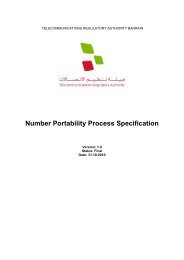 Number Portability Process Specification - TRA ...